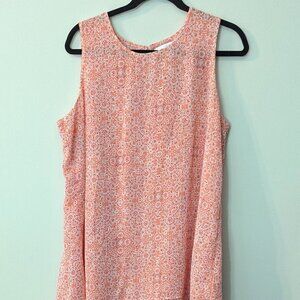 Fever Women's Chiffon Double Layer Sleeveless Blouse. Size Large